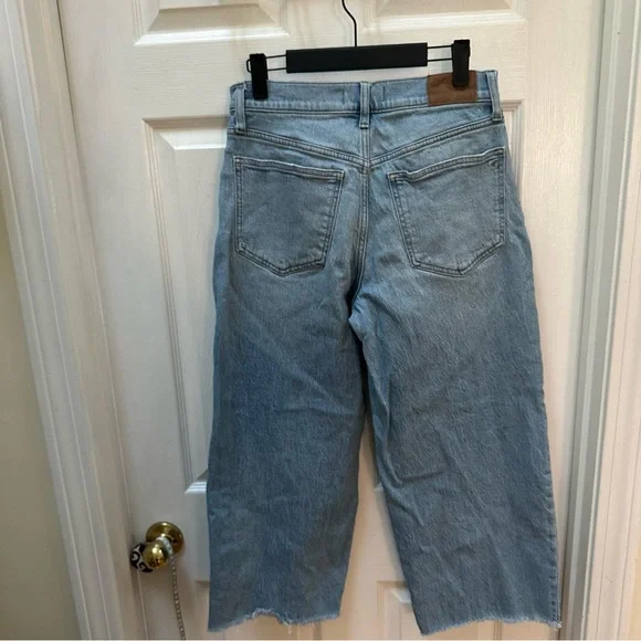Madewell The perfect vintage wide leg crop Blue Jeans light blue 28 petite - Picture 5 of 9